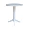 International Concepts Round 36 in Rd Top Pedestal Table, 12 in Leaf, 40.9 inH, Adjustable Height, White, 36 in W, 48 in L K08-36RXT-27B-6B-2 - alternate 3